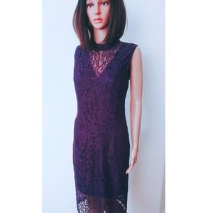 ENFOCUS Auburgine or plum lace dress